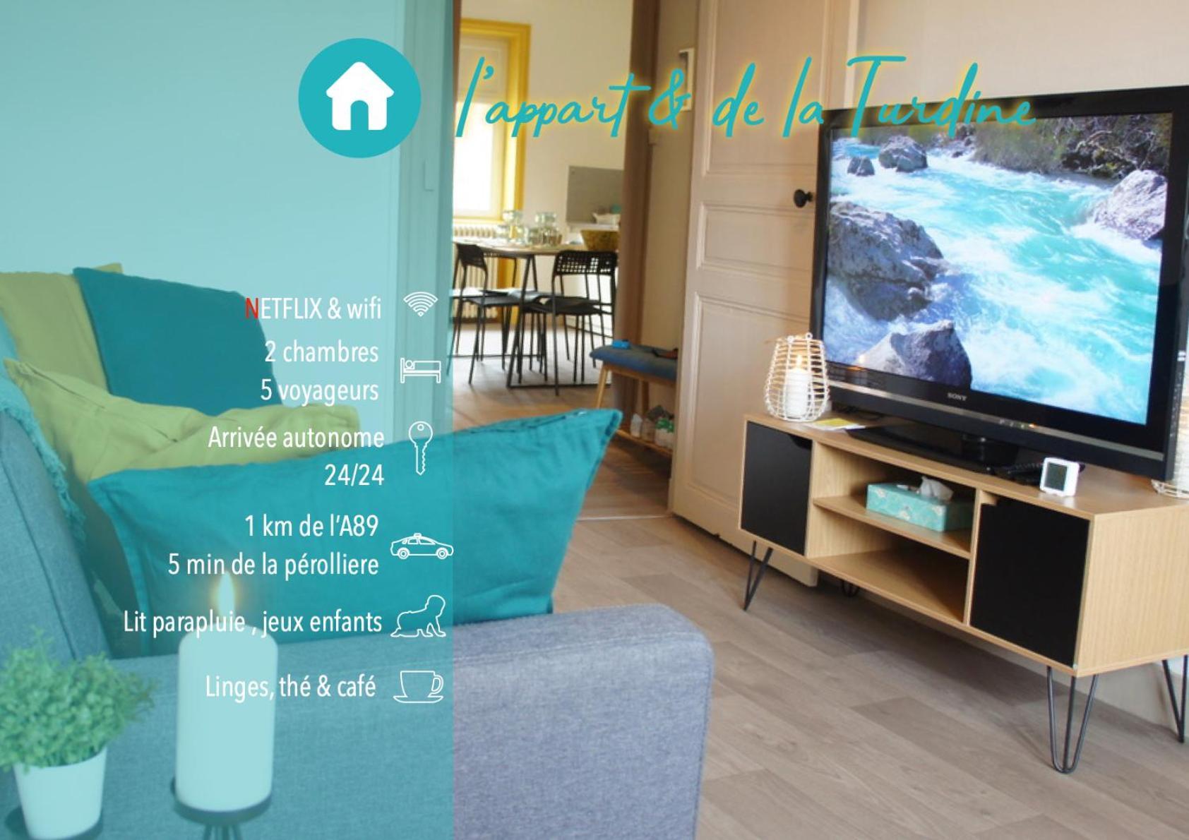 L'Appart & De La Turdine A L'Arbresle Entree Autonome Eveux ภายนอก รูปภาพ